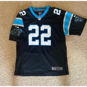 Nike Carolina Panthers #22 Christian McCaffrey Youth Black Jersey Kids L